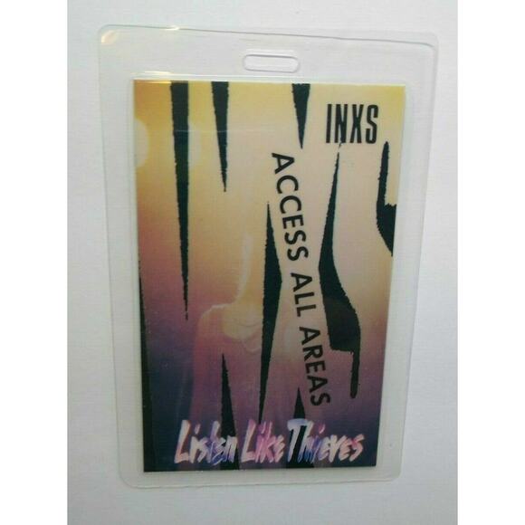 INXS Listen Like Thieves Backstage Pass Original 1985 New Wave Pop Rock Gift - Picture 4 of 4